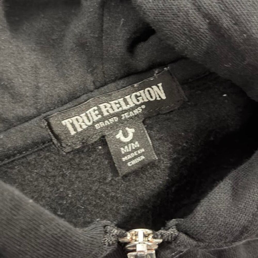 Y2K Black True Religion zip-up hoodie and flare pant set - Picture 4 of 8